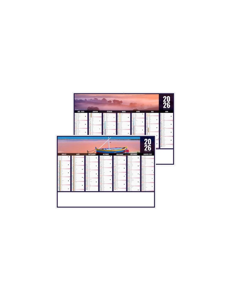 LIBERTE OCCITANIE 2026 - MIDI 430 x 335 mm - LEGER 400G - SANS MARQUAGE - 1 TROU EN TETE