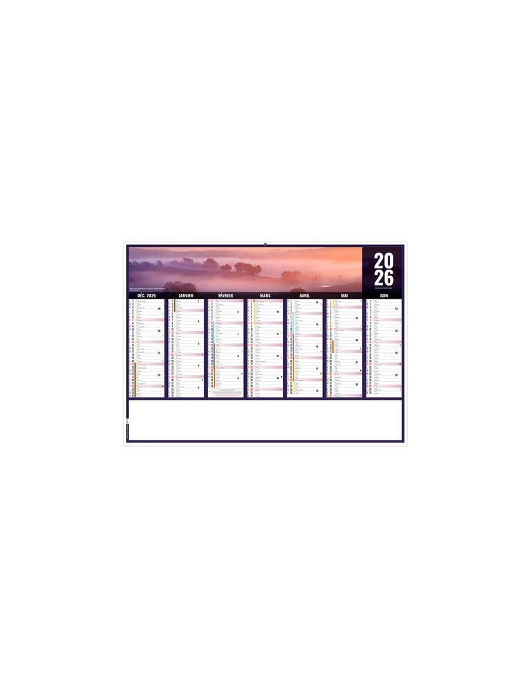 LIBERTE OCCITANIE 2026 - MIDI 430 x 335 mm - LEGER 400G - SANS MARQUAGE - 1 TROU EN TETE livraison express 24h 48h
