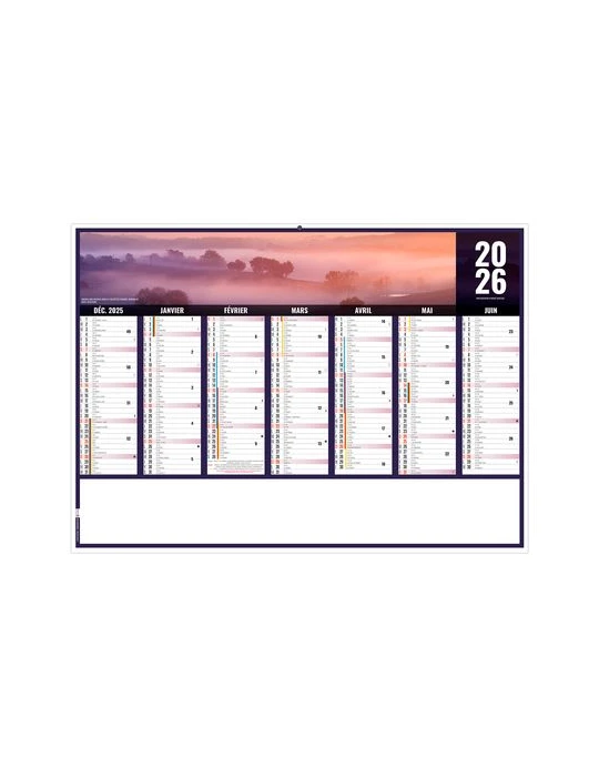 LIBERTE OCCITANIE 2026 - MIDI 430 x 335 mm - LEGER 400G - SANS MARQUAGE - 1 TROU EN TETE livraison express 24h 48h