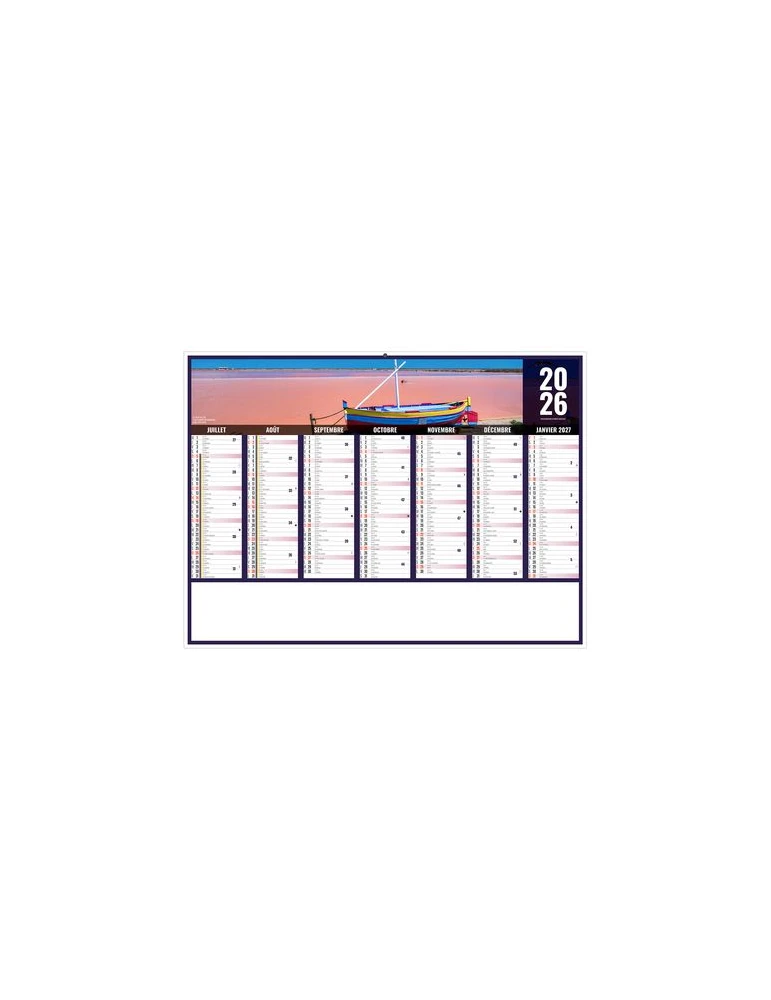 LIBERTE OCCITANIE 2026 - MIDI 430 x 335 mm - LEGER 400G - SANS MARQUAGE - 1 TROU EN TETE personnalisation rapide en France