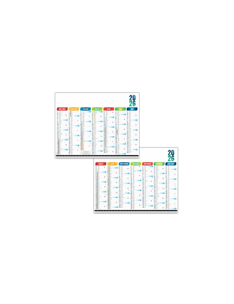 SOUS-MAIN SMP MESURE 2026 - 297X210MM QUADRI RECTO VERSO PLASTIFIE ENCAPSULE