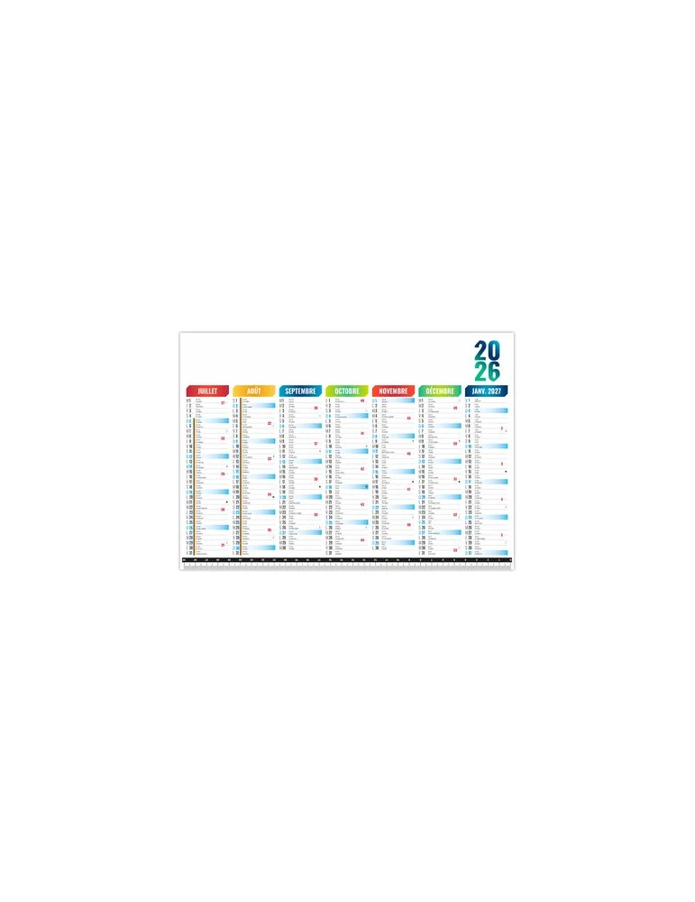 SOUS-MAIN SMP MESURE 2026 - 297X210MM QUADRI RECTO VERSO PLASTIFIE ENCAPSULE
