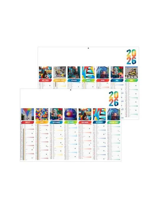 FLORIAN 2026 - MIDI 430 x 335 mm - LEGER 400G - SANS MARQUAGE - 1 TROU EN TETE