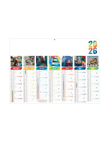 FLORIAN 2026 - MIDI 430 x 335 mm - LEGER 400G - SANS MARQUAGE - 1 TROU EN TETE 2