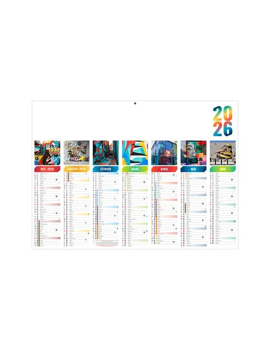 FLORIAN 2026 - MIDI 430 x 335 mm - LEGER 400G - SANS MARQUAGE - 1 TROU EN TETE