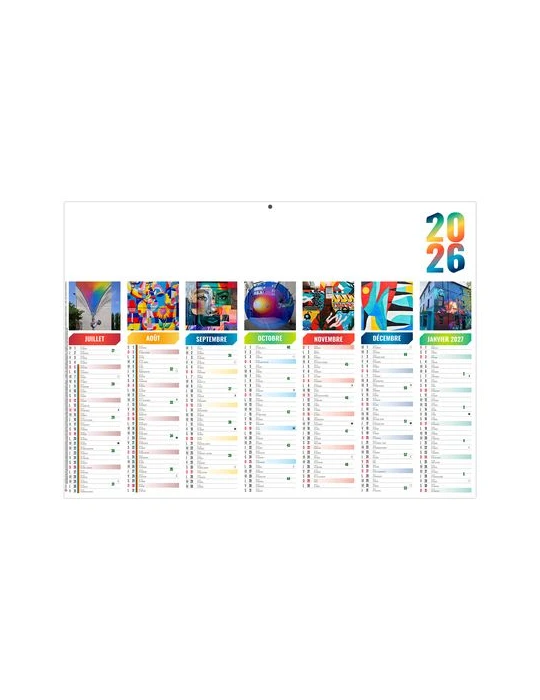 FLORIAN 2026 - MIDI 430 x 335 mm - LEGER 400G - SANS MARQUAGE - 1 TROU EN TETE