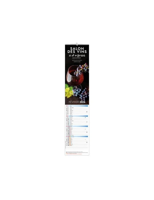 ILLUSTRE LANGUETTE CREATION 12 FEUILLETS 2026 - 106 x 490 mm - PAPIER 170g - RELIURE SPIRALE