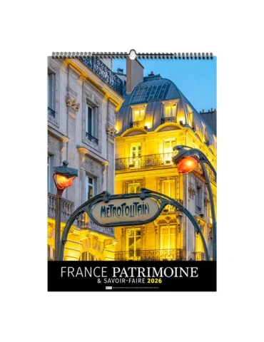 FRANCE PATRIMOINE 2026 - 6 FEUILLETS - RELIURE BAGUETTE - MARQUAGE 1 COULEUR nombre de pages : 12 pages