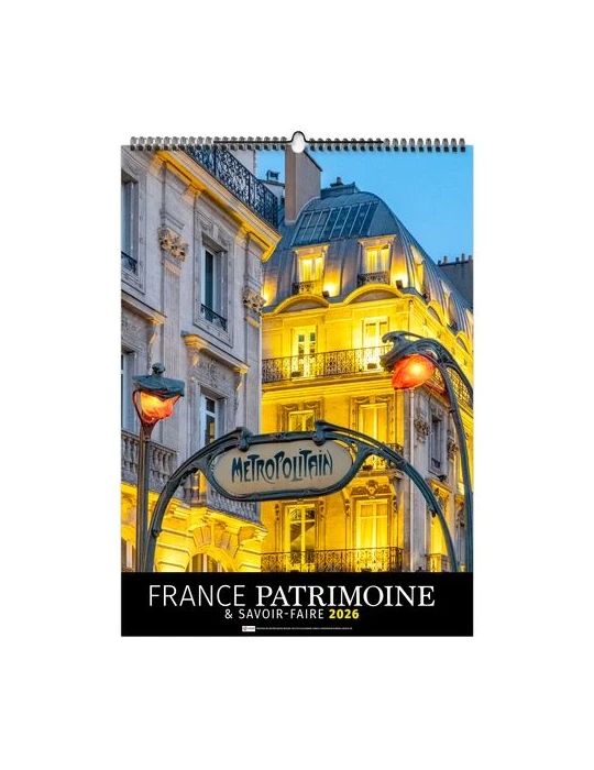 FRANCE PATRIMOINE 2026 - 6 FEUILLETS - RELIURE BAGUETTE - MARQUAGE 1 COULEUR nombre de pages : 12 pages