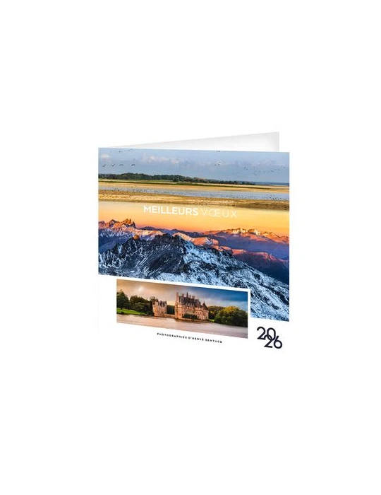 CARTE DE VOEUX - PLEIN CHAMP 2026  AVEC ENVELOPPE - SANS MARQUAGE