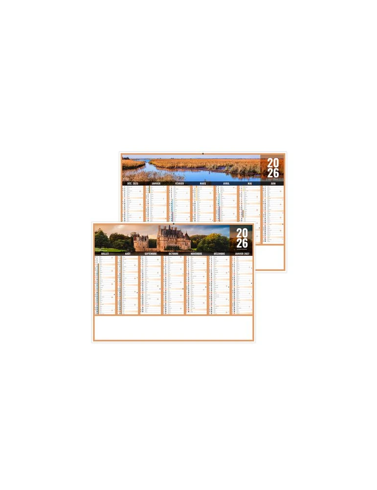 LIBERTE PAYS-DE-LOIRE 2026 - MIDI 430 x 335 mm - LEGER 400G - SANS MARQUAGE - 1 TROU EN TETE