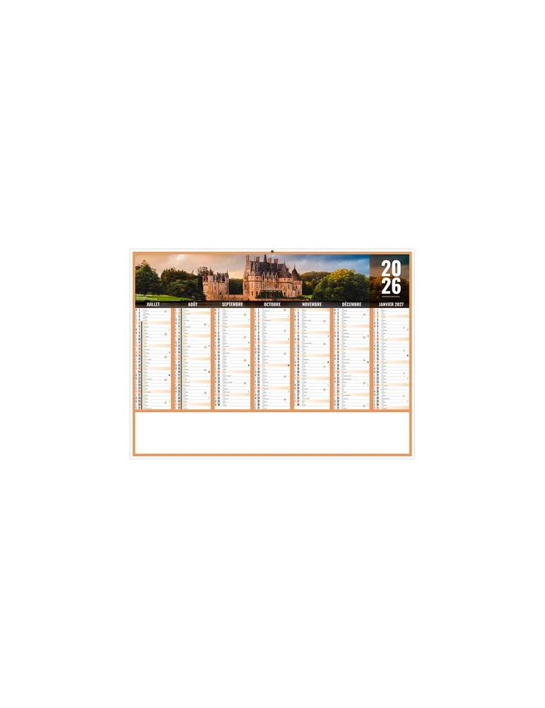 LIBERTE PAYS-DE-LOIRE 2026 - MIDI 430 x 335 mm - LEGER 400G - SANS MARQUAGE - 1 TROU EN TETE personnalisation rapide en France