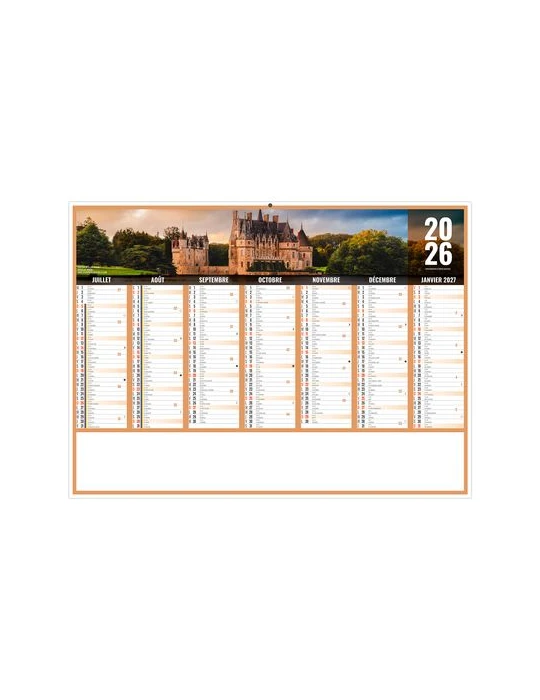 LIBERTE PAYS-DE-LOIRE 2026 - MIDI 430 x 335 mm - LEGER 400G - SANS MARQUAGE - 1 TROU EN TETE personnalisation rapide en France