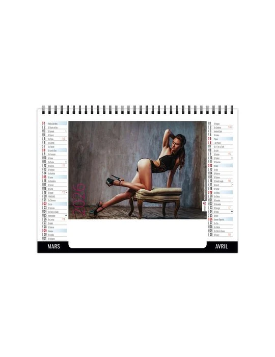 CHEVALET STANDARD 7F - A FLEUR DE PEAU 2026 - QUADRI cadeau entreprise pas cher