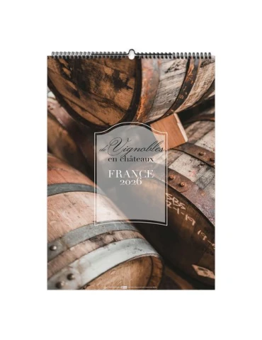 DE VIGNOBLES EN CHÂTEAUX 2026 - 6 FEUILLETS - RELIURE BAGUETTE - MARQUAGE 1 COULEUR nombre de pages : 12 pages
