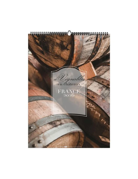 DE VIGNOBLES EN CHÂTEAUX 2026 - 6 FEUILLETS - RELIURE BAGUETTE - MARQUAGE 1 COULEUR nombre de pages : 12 pages
