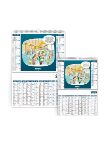 2EN1 - HUMOUR 2026 - XXL 474 x 700 mm - MARQUAGE 1 COULEUR