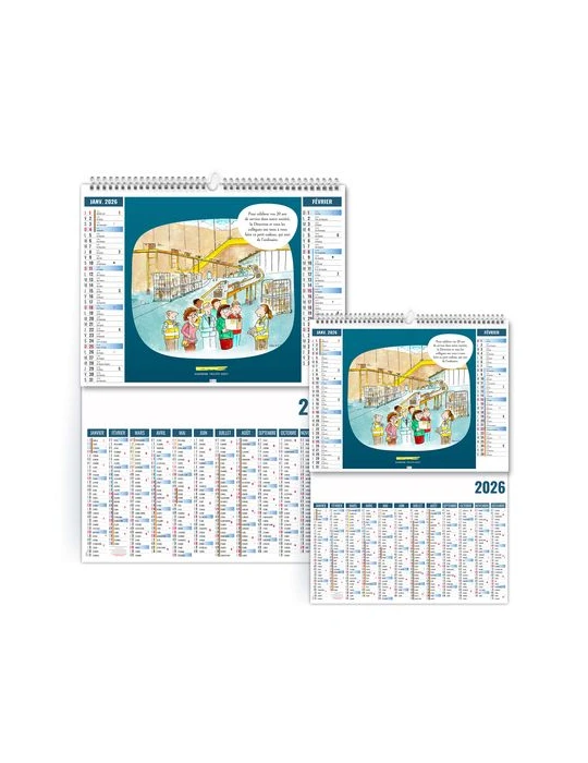 2EN1 - HUMOUR 2026 - XXL 474 x 700 mm - MARQUAGE 1 COULEUR