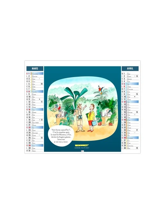 2EN1 - HUMOUR 2026 - XXL 474 x 700 mm - MARQUAGE 1 COULEUR