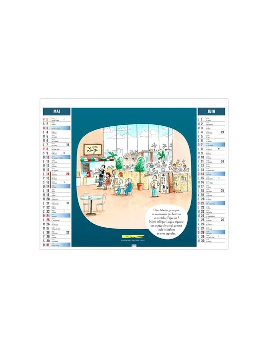 2EN1 - HUMOUR 2026 - XXL 474 x 700 mm - MARQUAGE 1 COULEUR