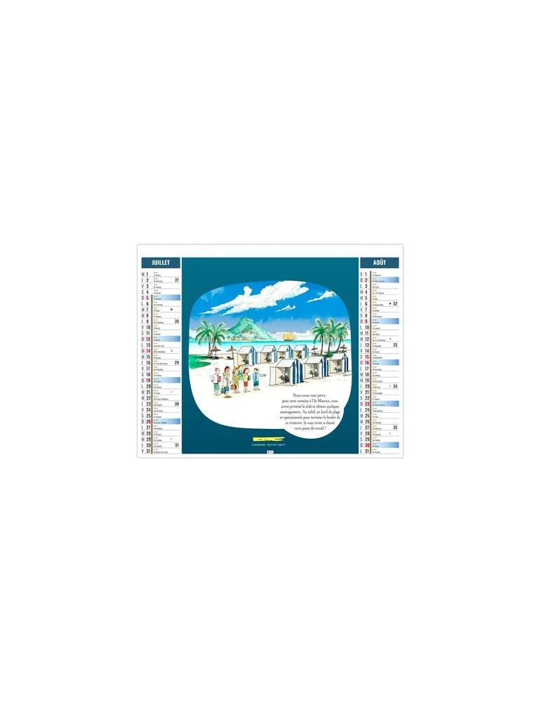 2EN1 - HUMOUR 2026 - XXL 474 x 700 mm - MARQUAGE 1 COULEUR