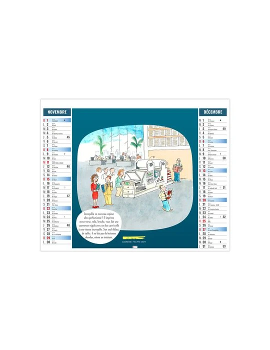 2EN1 - HUMOUR 2026 - XXL 474 x 700 mm - MARQUAGE 1 COULEUR