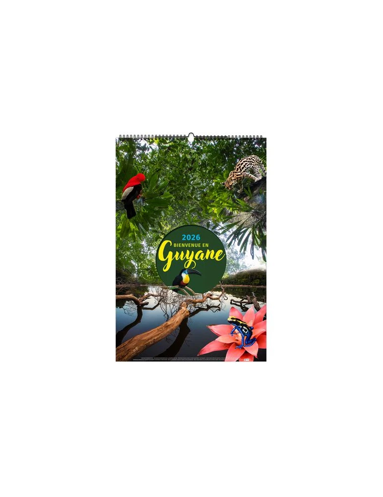 BIENVENUE EN GUYANE 2026 - 6 FEUILLETS - RELIURE BAGUETTE - MARQUAGE 1 COULEUR nombre de pages : 12 pages