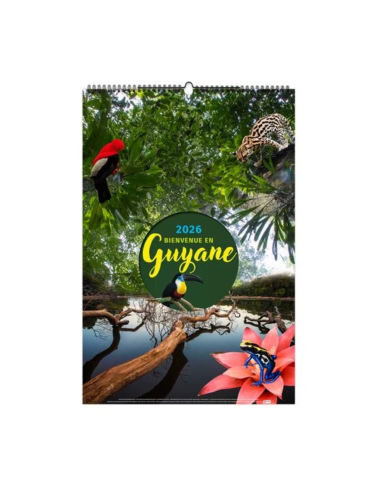 BIENVENUE EN GUYANE 2026 - 6 FEUILLETS - RELIURE BAGUETTE - MARQUAGE 1 COULEUR nombre de pages : 12 pages