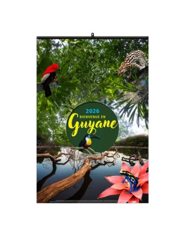 BIENVENUE EN GUYANE 2026 - 6 FEUILLETS - RELIURE BAGUETTE - MARQUAGE 1 COULEUR nombre de pages : 12 pages 2