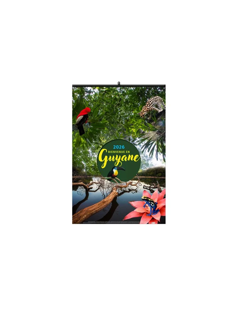 BIENVENUE EN GUYANE 2026 - 6 FEUILLETS - RELIURE BAGUETTE - MARQUAGE 1 COULEUR nombre de pages : 12 pages personnalisable avec v