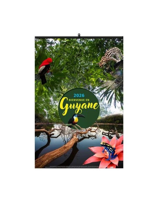 BIENVENUE EN GUYANE 2026 - 6 FEUILLETS - RELIURE BAGUETTE - MARQUAGE 1 COULEUR nombre de pages : 12 pages personnalisable avec v