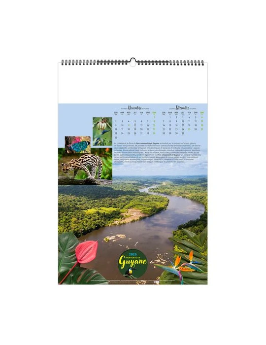 BIENVENUE EN GUYANE 2026 - 6 FEUILLETS - RELIURE BAGUETTE - MARQUAGE 1 COULEUR nombre de pages : 12 pages personnalisation rapid