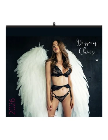 DESSOUS CHICS 2026 - SMALL 330 x 315 mm - SANS MARQUAGE - 6 FEUILLETS - RELIURE BAGUETTE nombre de pages : 12 pages 2