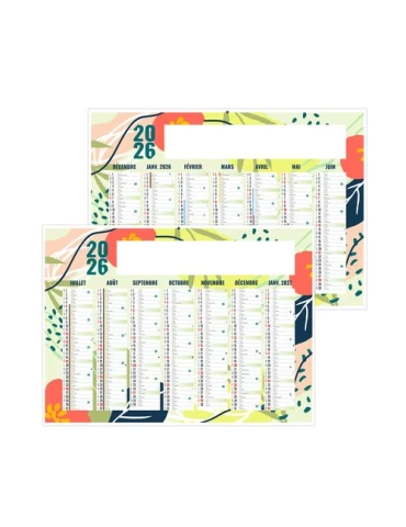 NATUREL 2026 - MIDI 430 x 335 mm - LEGER 400G - SANS MARQUAGE - 1 TROU EN TETE