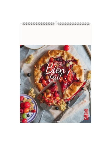 VITE FAIT, BIEN FAIT 2026 - 6 FEUILLETS - RELIURE BAGUETTE - MARQUAGE 1 COULEUR nombre de pages : 12 pages 2