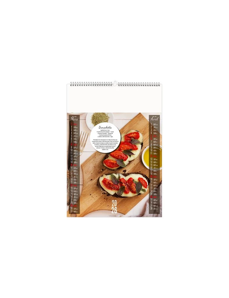 VITE FAIT, BIEN FAIT 2026 - 6 FEUILLETS - RELIURE BAGUETTE - MARQUAGE 1 COULEUR nombre de pages : 12 pages impression haute défi