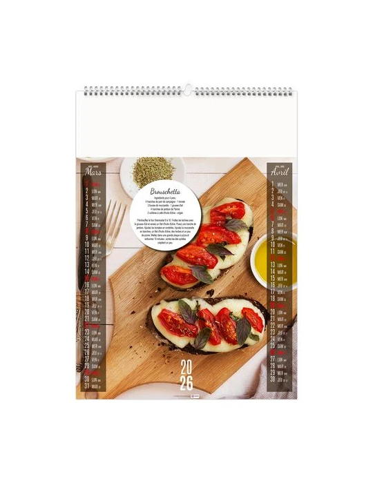 VITE FAIT, BIEN FAIT 2026 - 6 FEUILLETS - RELIURE BAGUETTE - MARQUAGE 1 COULEUR nombre de pages : 12 pages impression haute défi