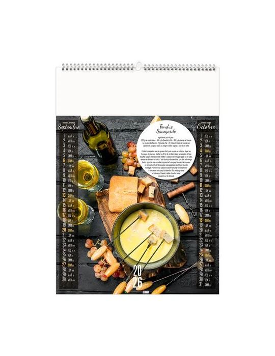 VITE FAIT, BIEN FAIT 2026 - 6 FEUILLETS - RELIURE BAGUETTE - MARQUAGE 1 COULEUR nombre de pages : 12 pages objet promotionnel éc