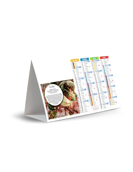 CHEVALET DE COMPTOIR - CUISINE RAPIDE 2026 - QUADRI personnalisable avec votre logo