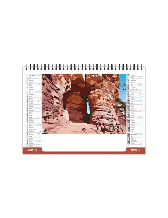 CHEVALET STANDARD 7F - ILLUSTRATIONS 2026 - QUADRI cadeau entreprise pas cher