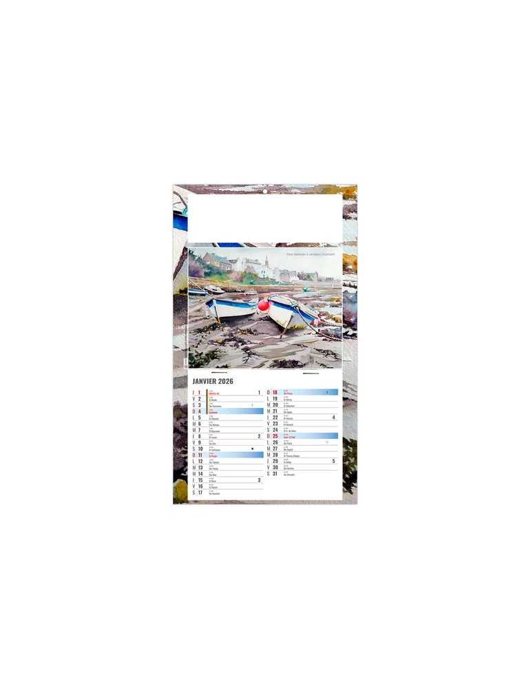 PLAQUE 1 VUE EMILIE 2026 - DOS CARTON - BLOC B2 - SANS MARQUAGE