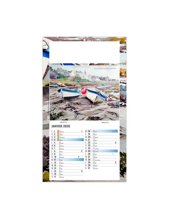 PLAQUE 1 VUE EMILIE 2026 - DOS CARTON - BLOC B2 - SANS MARQUAGE