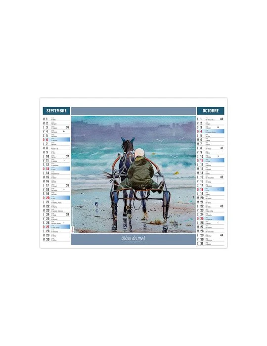 2EN1 - AQUARELLE 2026 - XXL 474 x 700 mm - MARQUAGE 1 COULEUR