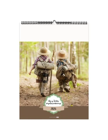LES P'TITS EXPLORATEURS 2026 - 6 FEUILLETS - RELIURE BAGUETTE - MARQUAGE 1 COULEUR nombre de pages : 12 pages 2