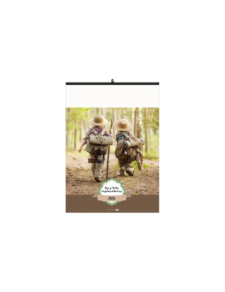 LES P'TITS EXPLORATEURS 2026 - 6 FEUILLETS - RELIURE BAGUETTE - MARQUAGE 1 COULEUR nombre de pages : 12 pages cadeau entreprise 