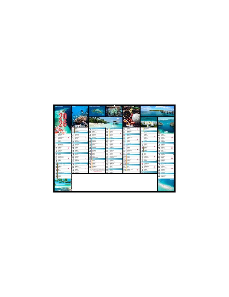 JEANNE 2026 - MIDI 430 x 335 mm - LEGER 400G - SANS MARQUAGE - 1 TROU EN TETE