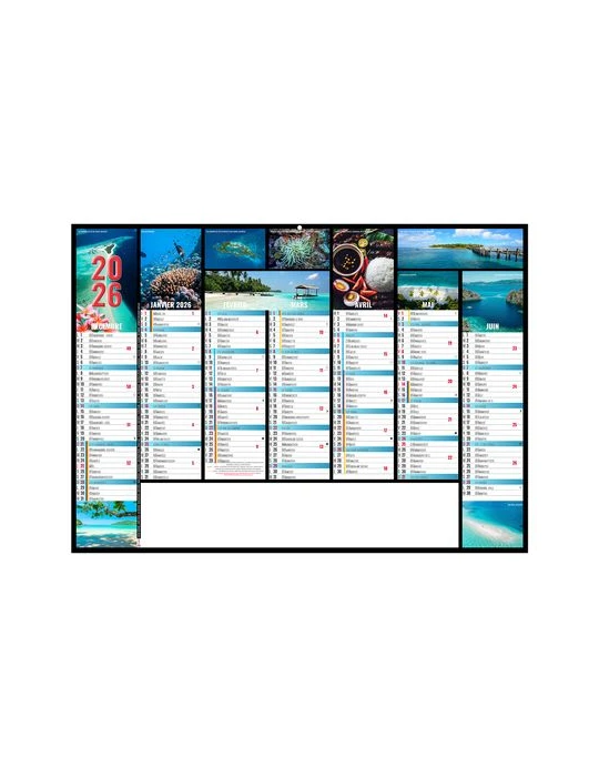 JEANNE 2026 - MIDI 430 x 335 mm - LEGER 400G - SANS MARQUAGE - 1 TROU EN TETE