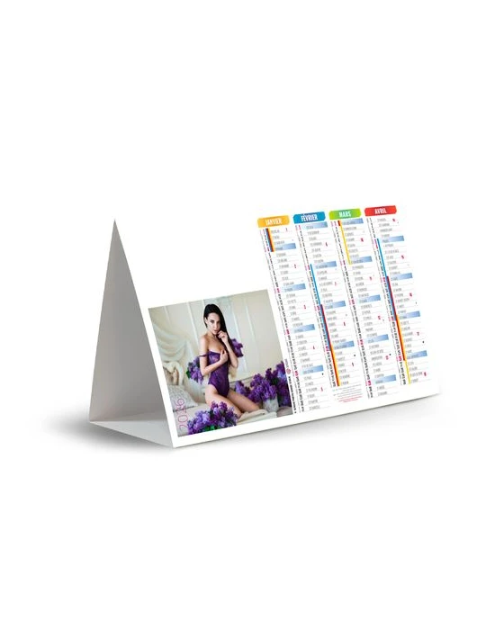 CHEVALET DE COMPTOIR - SATIN 2026 - QUADRI personnalisable avec votre logo