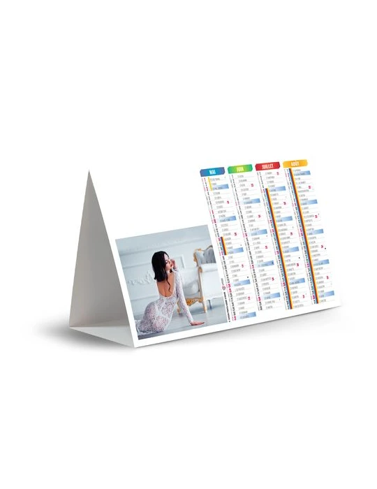 CHEVALET DE COMPTOIR - SATIN 2026 - QUADRI cadeau entreprise pas cher