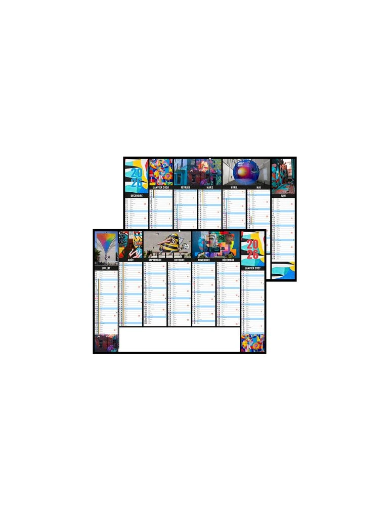 CAMELEON 2026 - MIDI 430 x 335 mm - LEGER 400G - SANS MARQUAGE - 1 TROU EN TETE